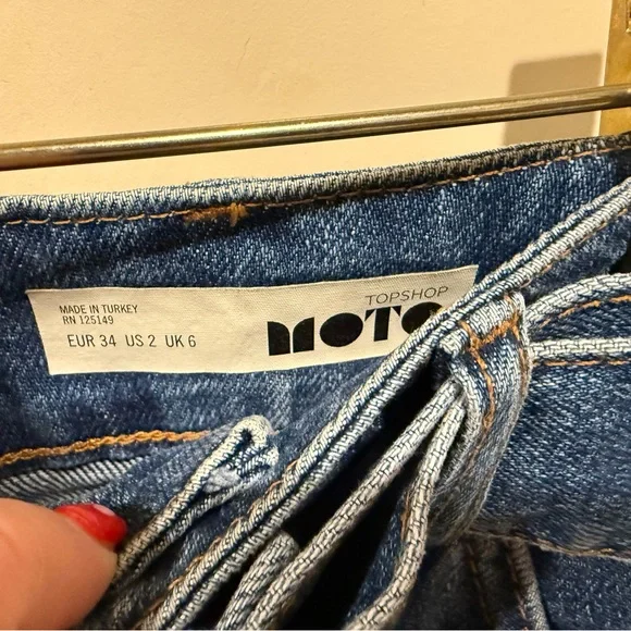 Topshop Moto Blue Denim Skirt – Women’s 2 – EUC / Excellent Cond - Picture 8 of 9